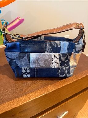 Coach Patchwork Denim and Leather purse  rare